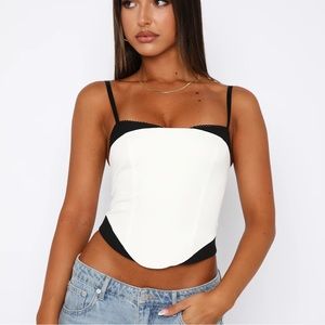 White/Black Bustier